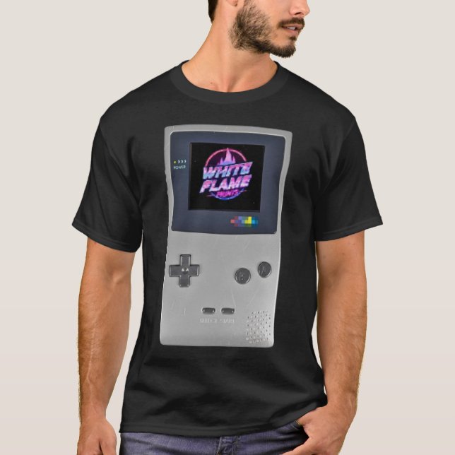T-shirt Console de jeu portable SILVER Rétro années 90 Gam (Devant)