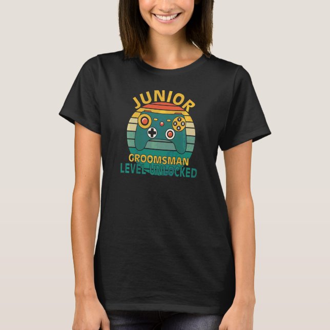 T-shirt Console vidéo Junior Groomsman Junior Retro pour f (Devant)