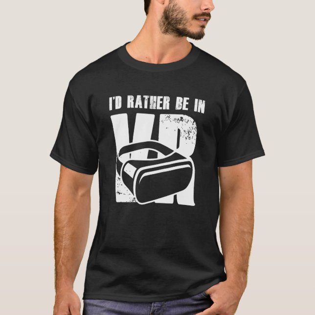 T-shirt Console Vr Réalité Virtuelle Ordinateur Lecteur Ga (Devant)