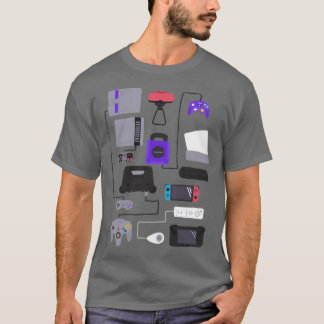 T-shirt Consoles enchevêtrement autocollant vintage
