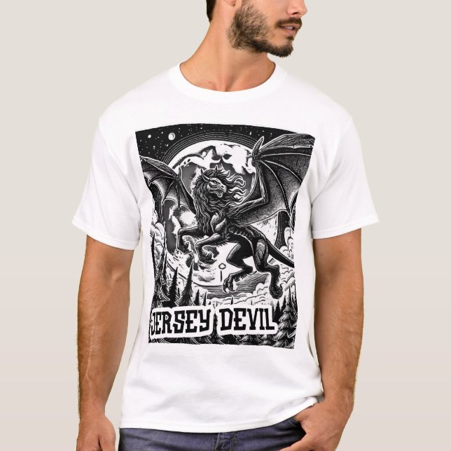 T-shirt Conspiration cryptée - Le diable de Jersey (Devant)