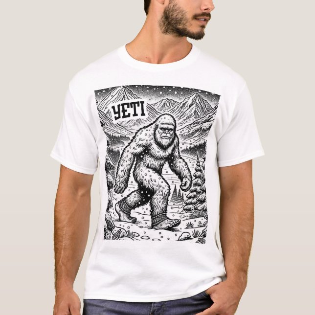 T-shirt Conspiration cryptique - Yeti (Devant)