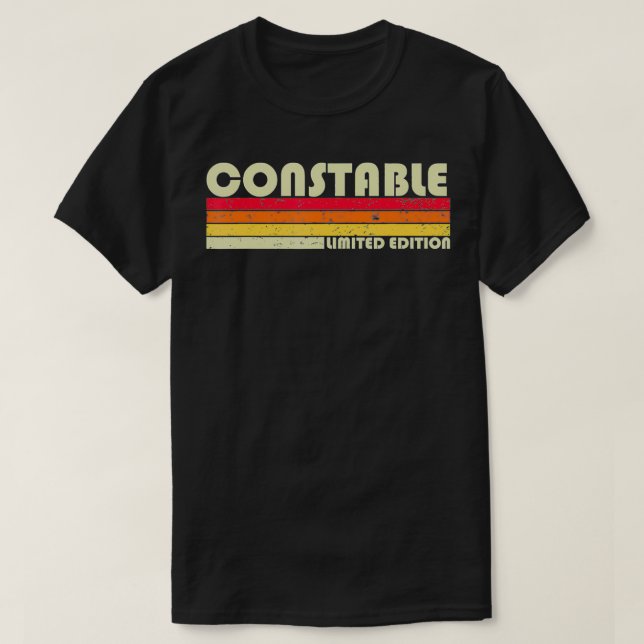 T-shirt CONSTABLE Funny Titre du travail Profession Annive (Design devant)