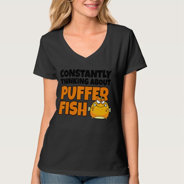 T-shirt Constamment Penser À Puffer Fish Blowfish (Devant)