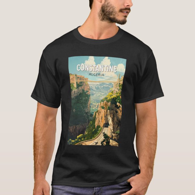 T-shirt Constantine Algérie Travel Art Vintage (Devant)