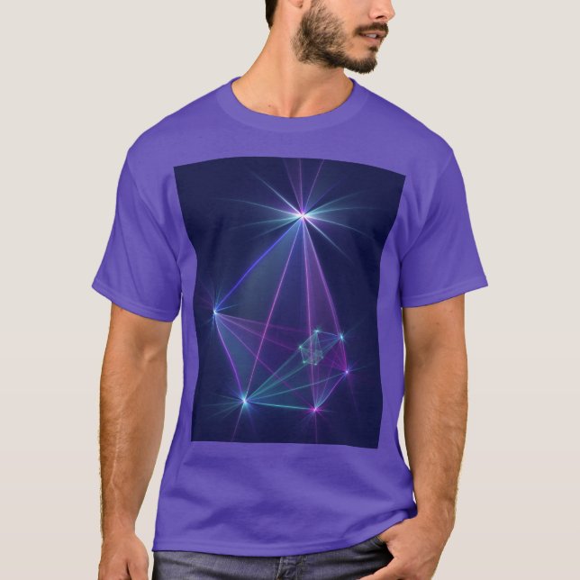 T-shirt Constellation, Art Fractal Abstrait Imaginaire (Devant)