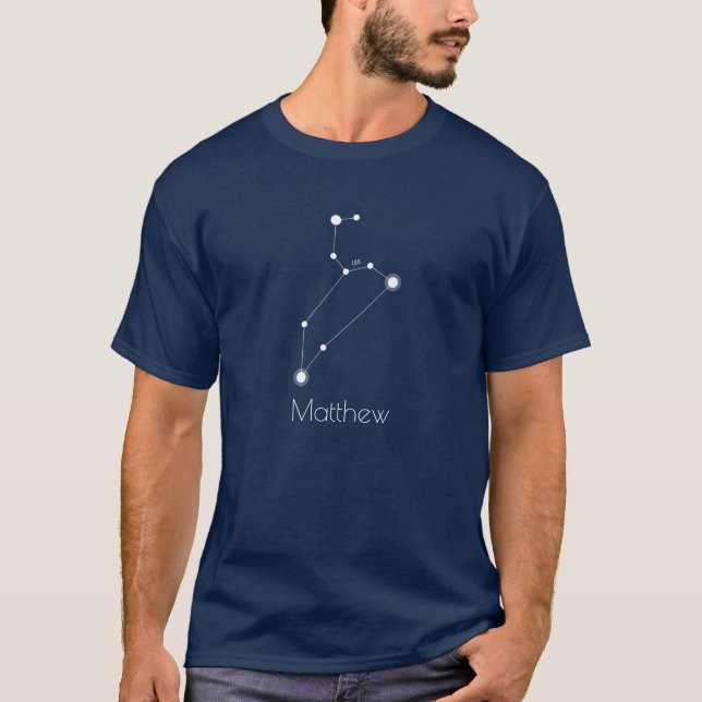 T-shirt Constellation de Leo Zodiac personnalisée (Devant)