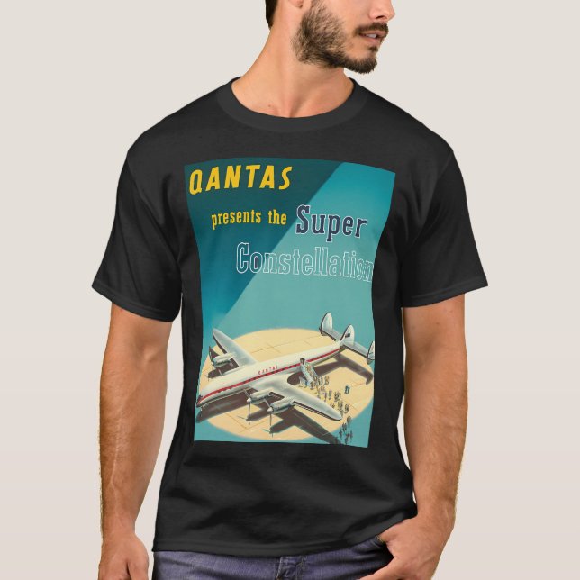 T-shirt Constellation de Qantas 1951 (Devant)