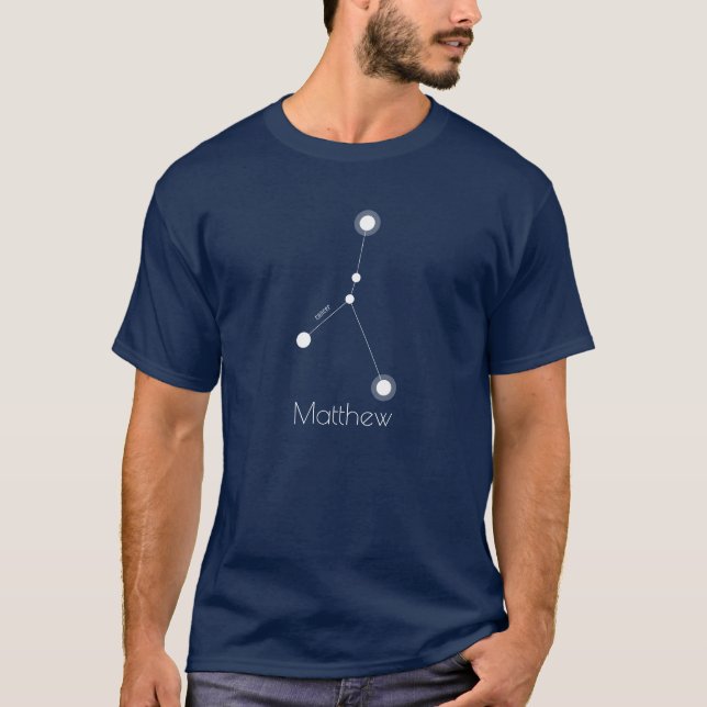 T-shirt Constellation de zodiaque pour hommes personnalisé (Devant)