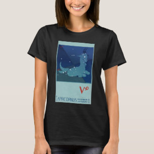 T-shirt Constellation du Capricorne, Zodiaque Vintage, Ast