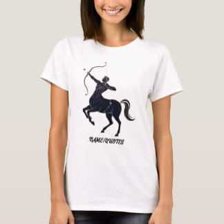T-shirt Constellation du Sagittaire - Art linéaire du zodi