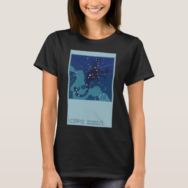 T-shirt Constellation du Scorpion, Astrologie du Zodiaque  (Devant)