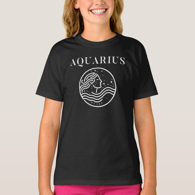 T-shirt constellation du verseau signe du zodiaque (Devant)