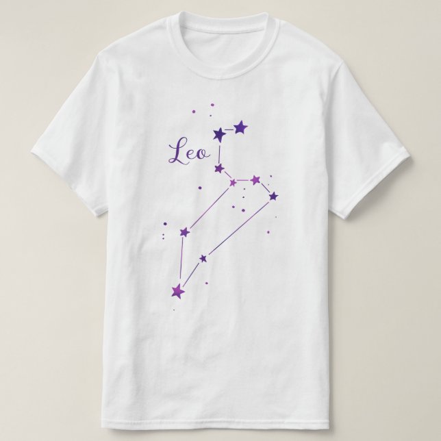 T-shirt constellation du zodiaque Lion (Design devant)