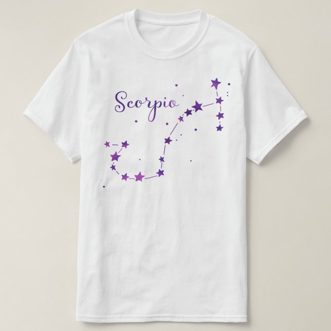 T-shirt constellation du zodiaque Scorpion (Design devant)