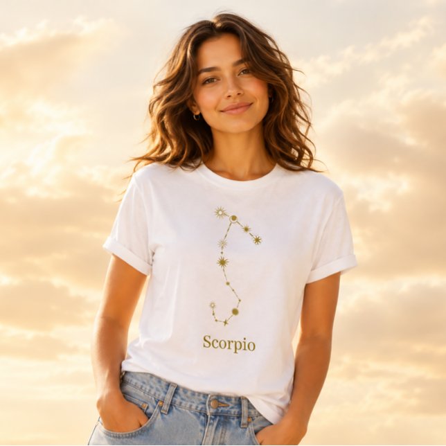 T-shirt Constellation du zodiaque Scorpion (Créateur téléchargé)