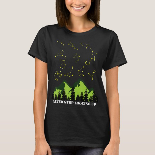 T-shirt Constellation N'Arrête Jamais De Chercher Night St (Devant)
