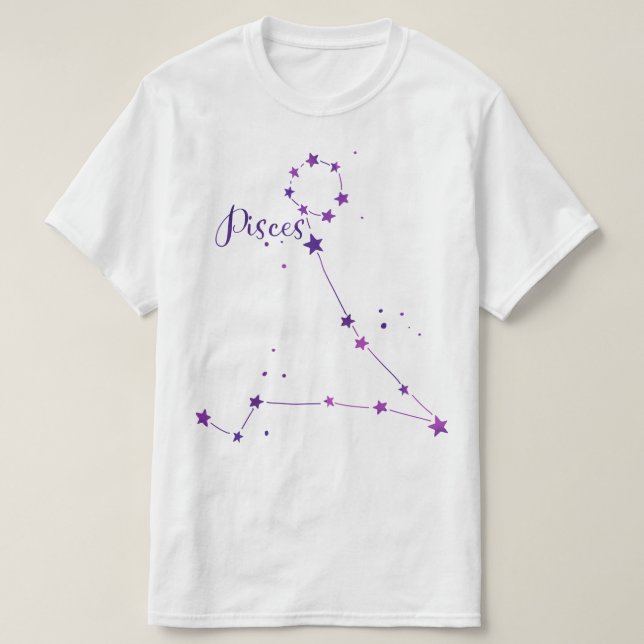 T-shirt Constellation Zodiac Pisces (Design devant)