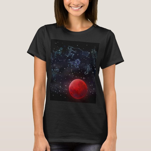 T-shirt Constellations de lune de sang (Devant)