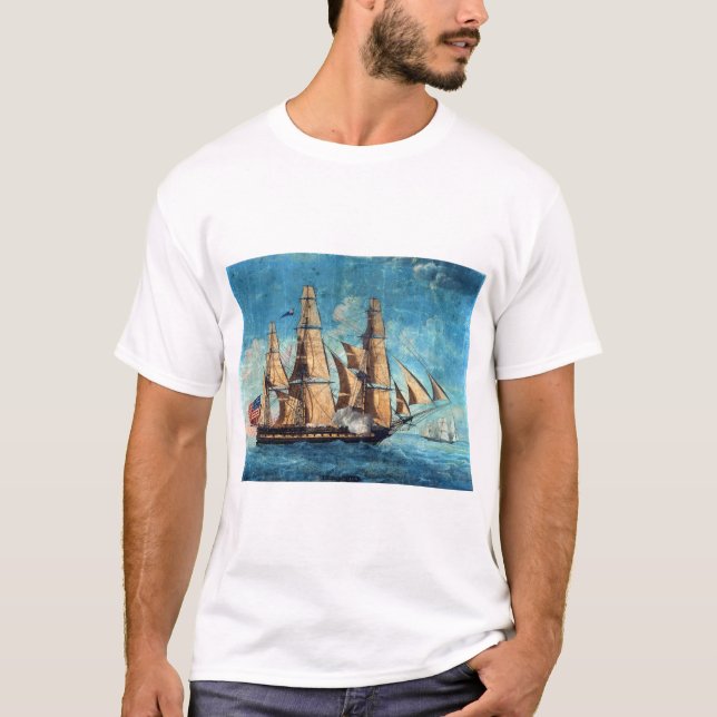 T-shirt Constitution américaine 1804 Vieux Ironsides (Devant)