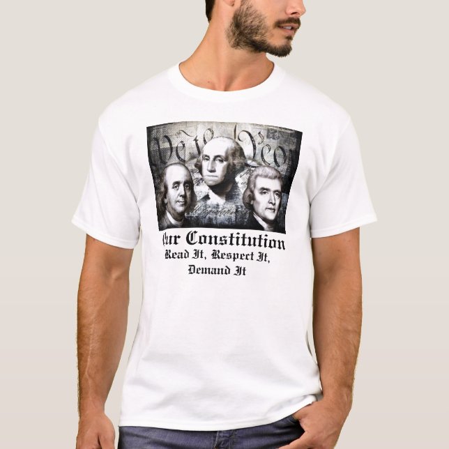 T-SHIRT CONSTITUTION AMÉRICAINE DE PÈRES FONDATEURS (Devant)