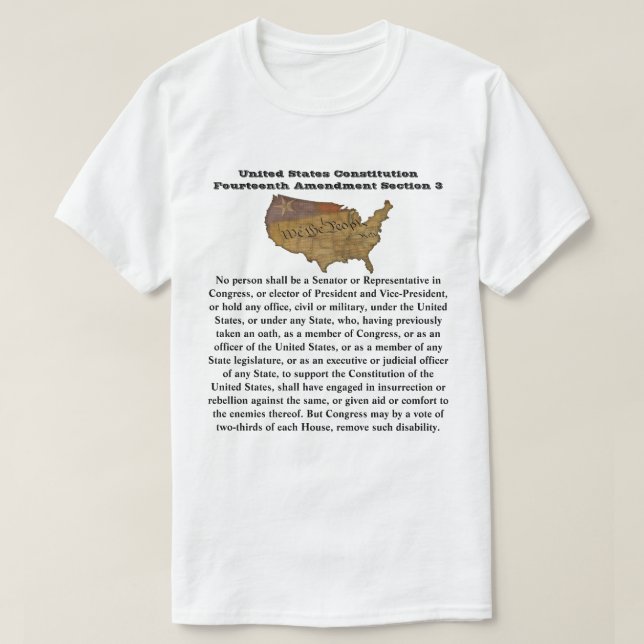 T-shirt Constitution des États-Unis Quatorzième amendement (Design devant)
