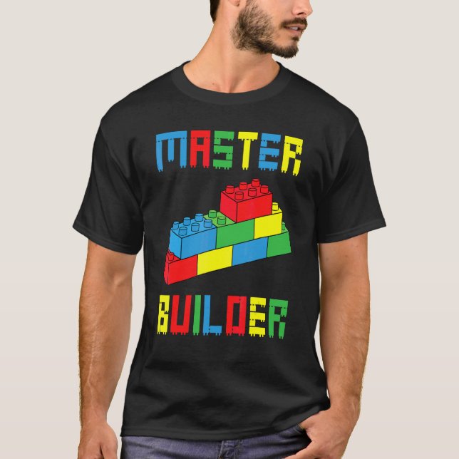 T-shirt Constructeur de briques Jouets de Maître de constr (Devant)