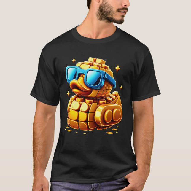 T-shirt Constructeur de canard Blocs de construction Maste (Devant)