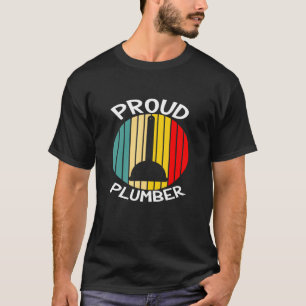 T-shirt Constructeur de chauffage de plomberie Retro Fier