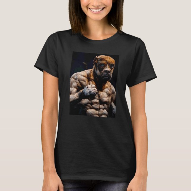 T-shirt Constructeur de corps de chien Boxer (Devant)
