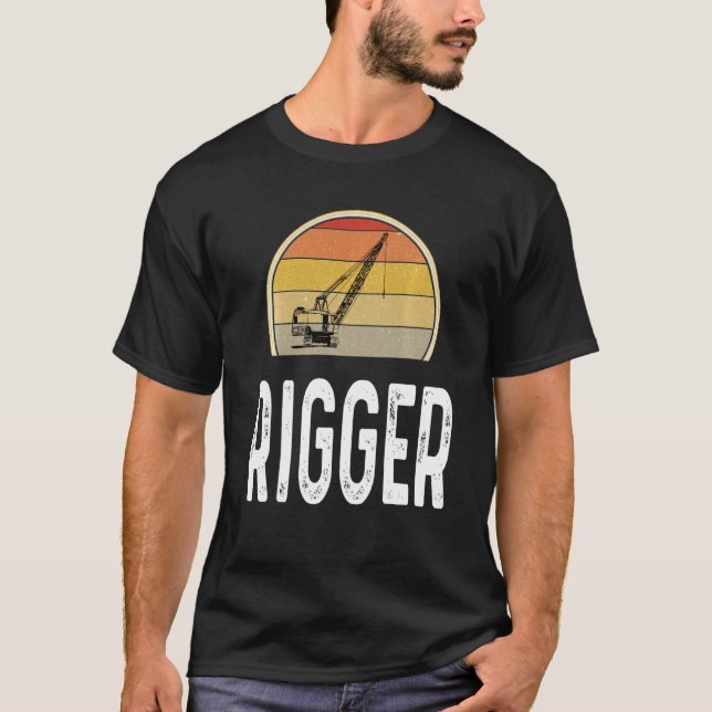 T-shirt Constructeur De Grue Construction De Rigger Pour L (Devant)
