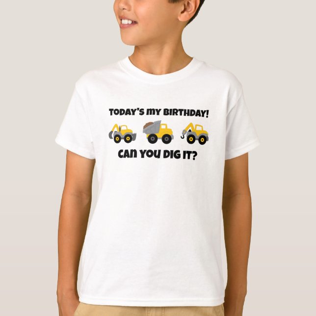T-shirt Construction Birthday Party (Devant)