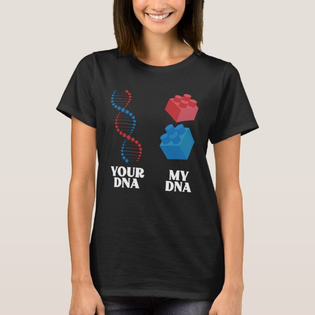 T-shirt Construction Bock My DNA Master Builder Toy Bricks (Devant)