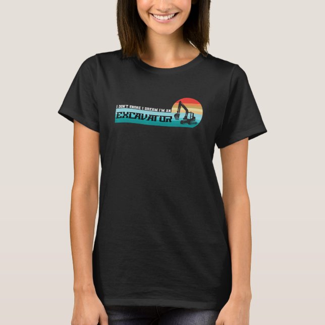 T-shirt Construction Camion Excavateur Lieu de constructio (Devant)