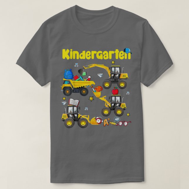 T-shirt Construction Camion Garçon Gardergarten Premier Jo (Design devant)