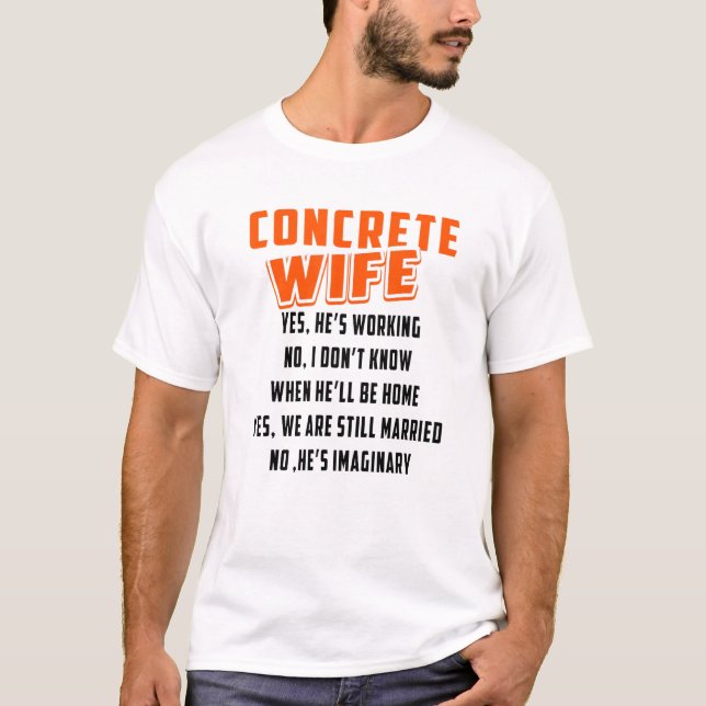 T-shirt Construction Concrete Wife For Constructor Worker  (Devant)
