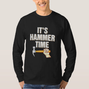 T-shirt Construction de charpentier professionnel marteau