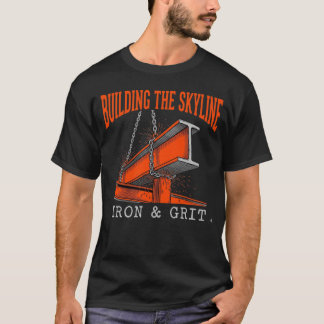 T-shirt Construction de la ligne d'horizon Fer et détermin