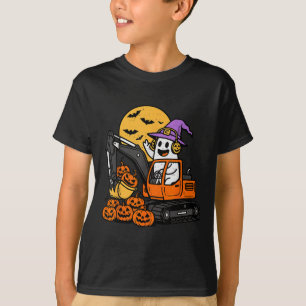 T-shirt Construction de l'excavateur fantôme Halloween Cos