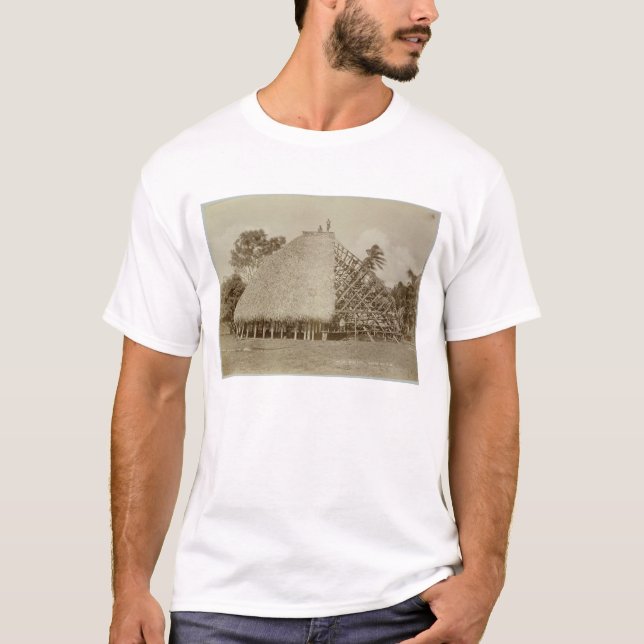 T-shirt Construction de logements au Samoa, c.1875 (photo (Devant)