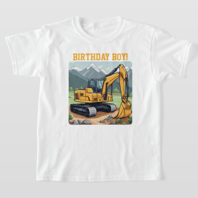 T-shirt Construction d'équipement d'excavateur pour garçon (Poser)