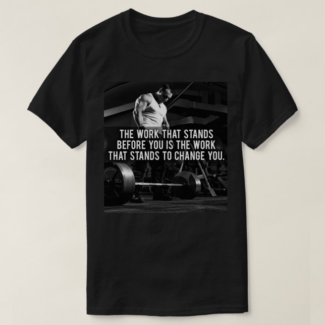 T-shirt "Construction du corps" Motivation de l'entraîneme (Design devant)