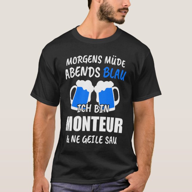 T-shirt Construction du mur sec de l'installateur Drywall (Devant)