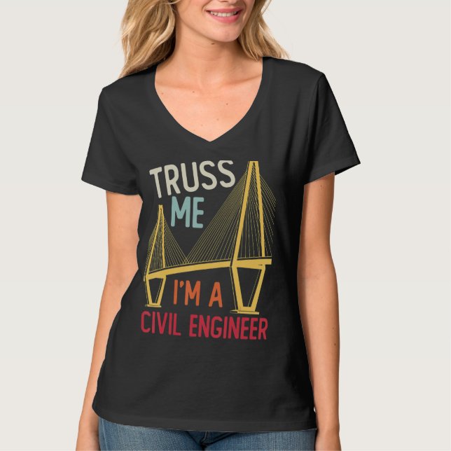 T-shirt Construction Engineering Me Croit Je Suis Un Eng C (Devant)