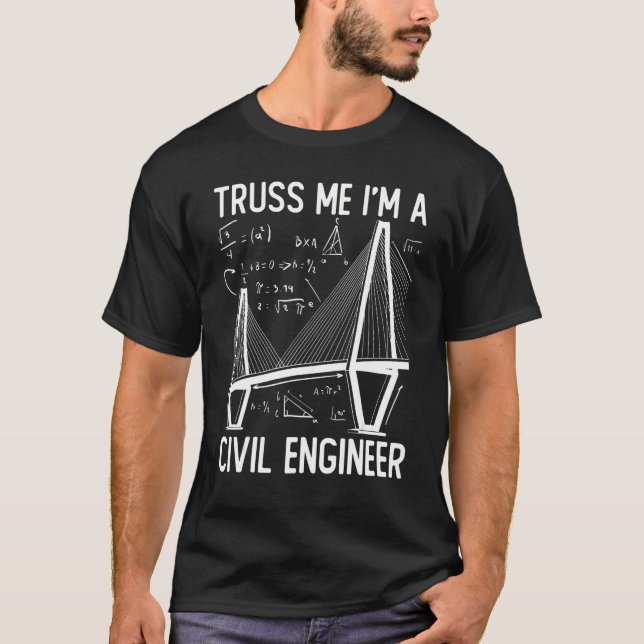 T-shirt Construction Engineering Me Croit Je Suis Un Eng C (Devant)
