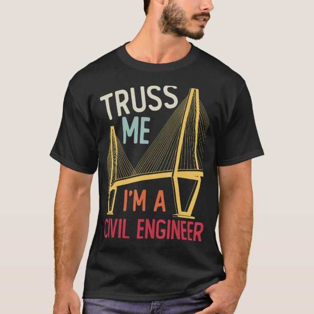 T-shirt Construction Engineering Me Croit Je Suis Un Eng C (Devant)