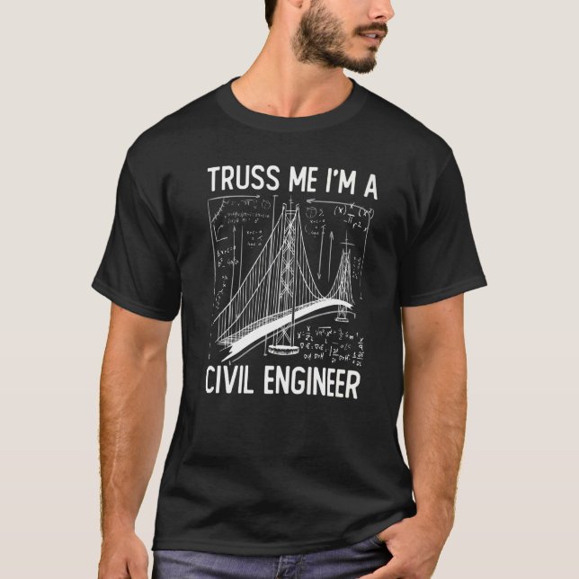 T-shirt Construction Engineering Me Croit Je Suis Un Eng C (Devant)