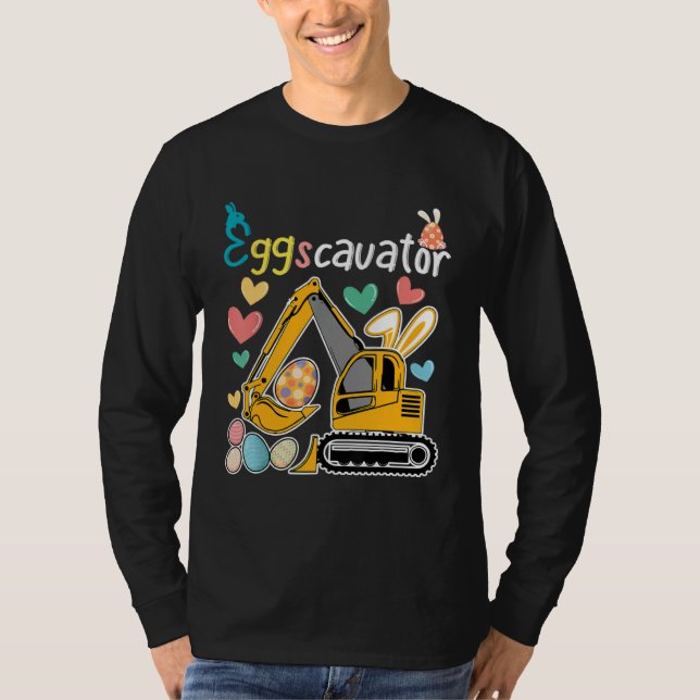 T-shirt Construction Excavator Easter Day Egg Hunt for Boy (Devant)