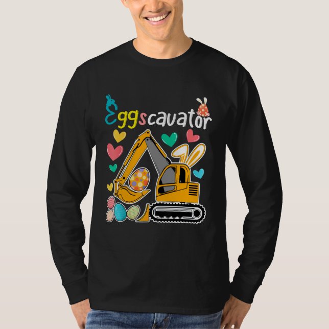 T-shirt Construction Excavator Easter Day Egg Hunt for Boy (Devant)