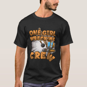 T-shirt Construction Girl Excavator Truck Building Site